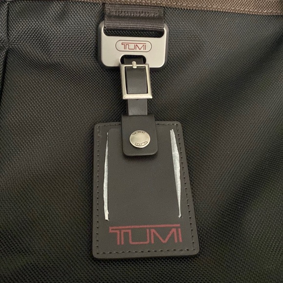 Tumi NWOT Alpha Black/Brown Ballistic Nylon Briefcase - Picture 9 of 12